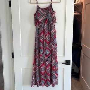 Red Patchwork Maxi